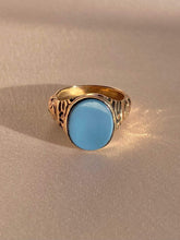 Load image into Gallery viewer, Antique 9k Agate Filigree Signet Ring 1921
