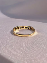 Load image into Gallery viewer, Vintage 9k Diamond Square Half Eternity Ring 1989
