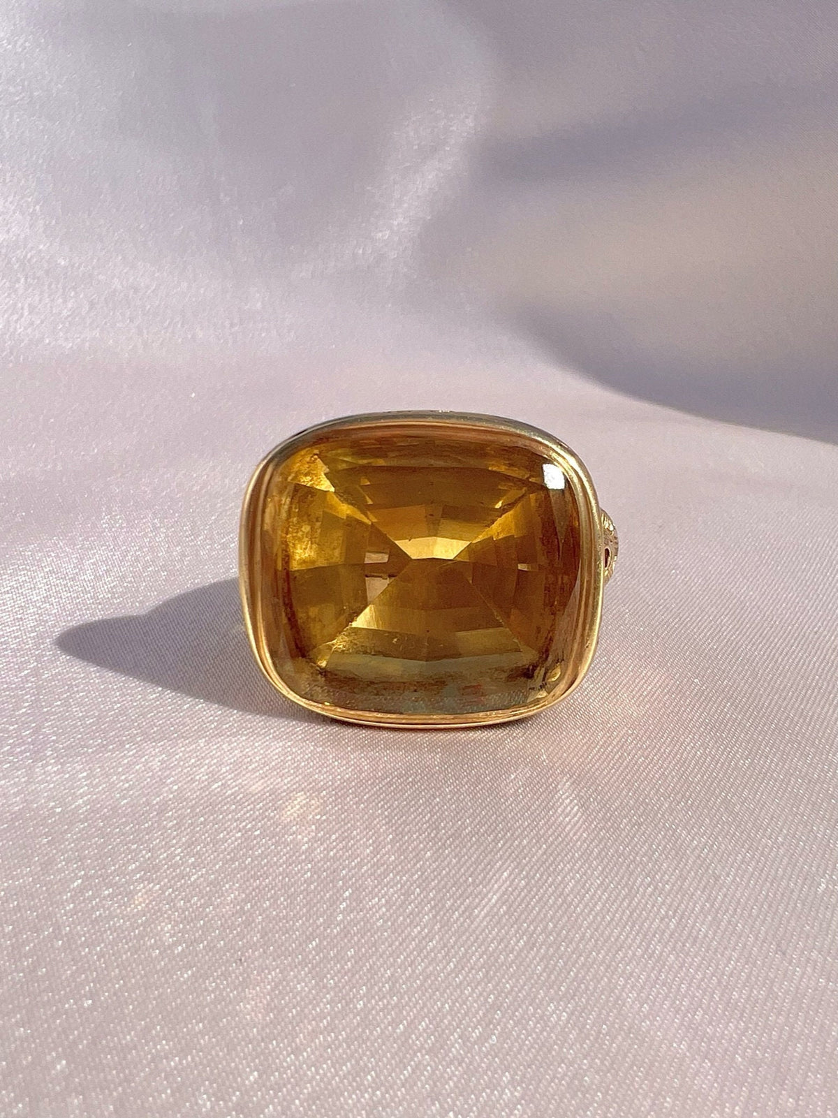 Antique Citrine Floral Fob Seal 1800s