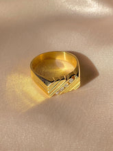 Load image into Gallery viewer, Vintage 14k Diamond Diagonal Signet Ring
