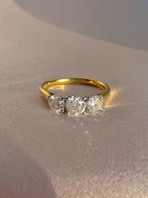 Load image into Gallery viewer, Vintage 18k Diamond Trilogy Ring 1.00 CTW
