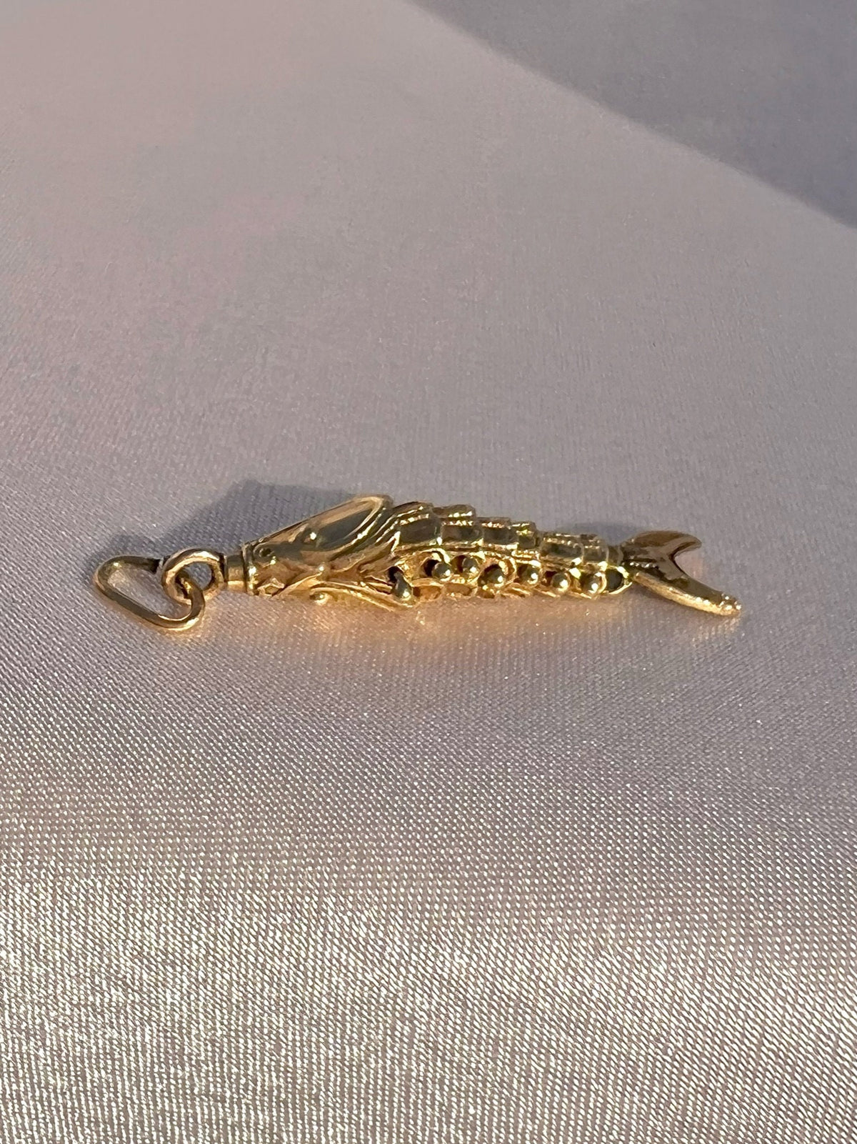 Vintage 14k Articulated Fish Pendant