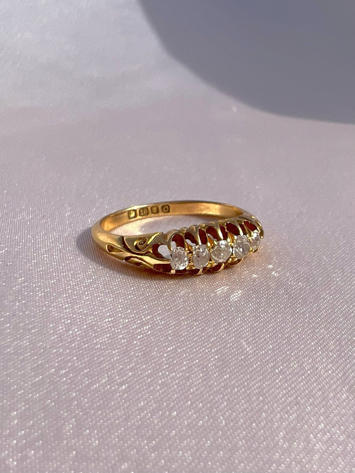Antique 18k Diamond Claw Ring 1889