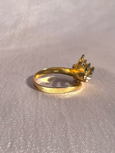 Vintage 18k Diamond Mano Bracelet Ring