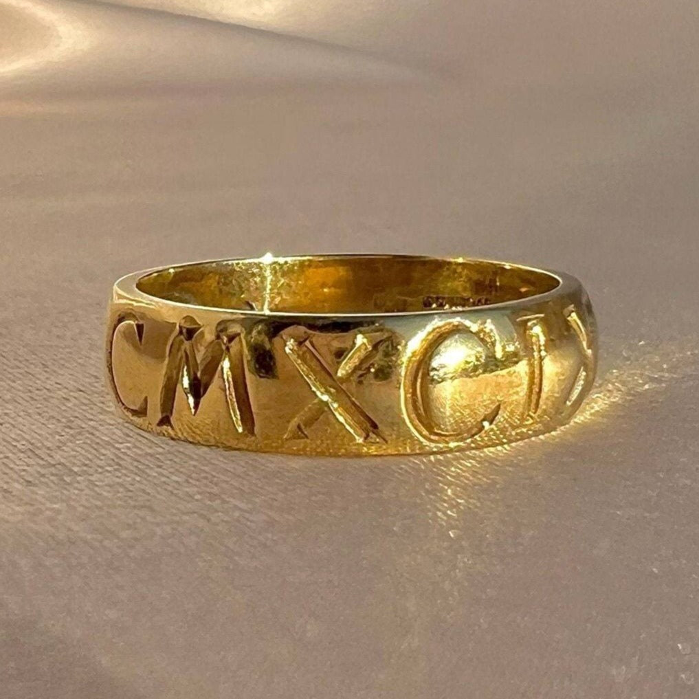 Vintage 9k MCMXCIX Roman Numeral Ring