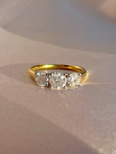 Load image into Gallery viewer, Vintage 18k Diamond Trilogy Ring 1.00 CTW
