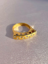 Load image into Gallery viewer, Vintage 14k Diamond Dot Heart Star Moon Ring
