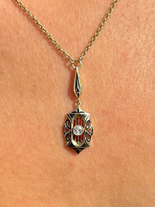 Antique Diamond Art Nouveau Necklace