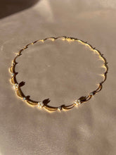 Load image into Gallery viewer, Vintage 14k Diamond Pearl Floral Heart Crescent Necklace
