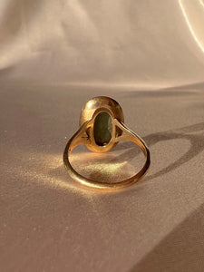 Vintage 14k Chalcedony Cameo Goddess Ring