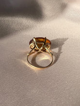Load image into Gallery viewer, Vintage 9k Citrine Oval Cocktail Ring 1968
