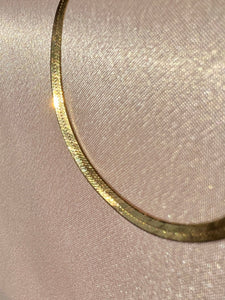 Vintage 14k Herringbone Necklace Chain 20"