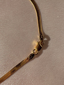 Vintage 14k Herringbone Necklace Chain 20"