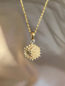 Vintage Diamond Chunky Cluster Necklace