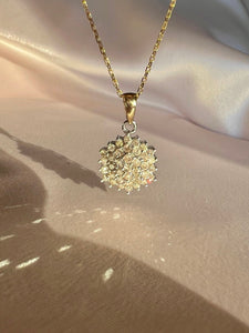 Vintage Diamond Chunky Cluster Necklace