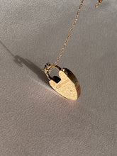 Load image into Gallery viewer, Antique 15k Rose Gold Heart Padlock Charm Pendant 1904
