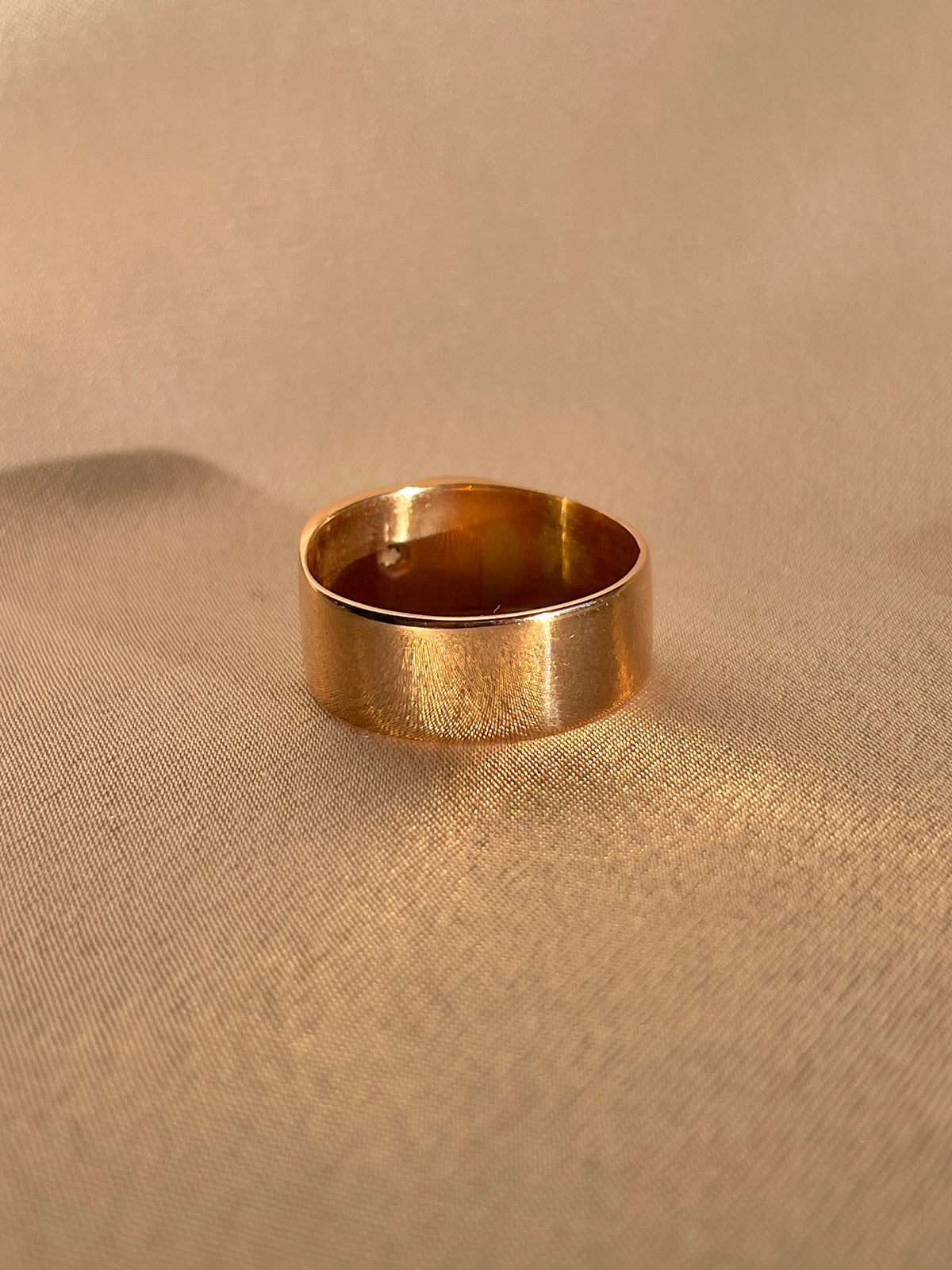 Antique 9k Rose Gold Diamond Solitaire Starburst Cigar Ring