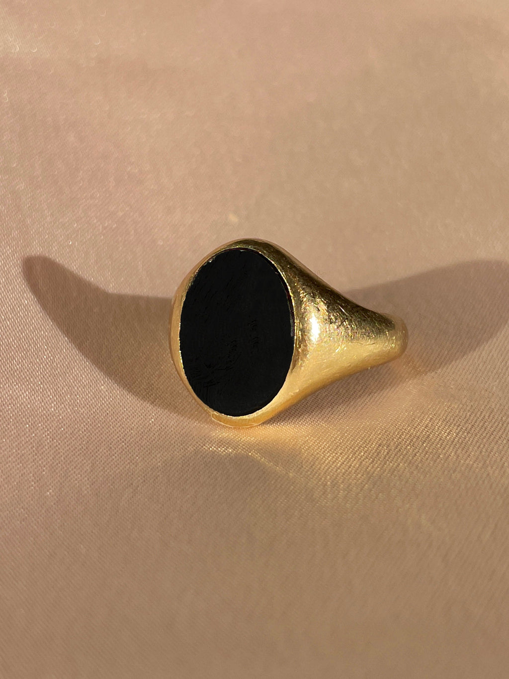 Vintage 9k Onyx Signet Ring 1972