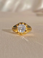 Load image into Gallery viewer, Vintage 9k Paste Diamond Belcher Ring 1968
