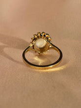 Load image into Gallery viewer, Vintage 9k Moonstone Cabochon Ray Ring 1977
