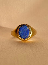 Load image into Gallery viewer, Vintage 9k Lapis Lazuli Signet Ring 1970
