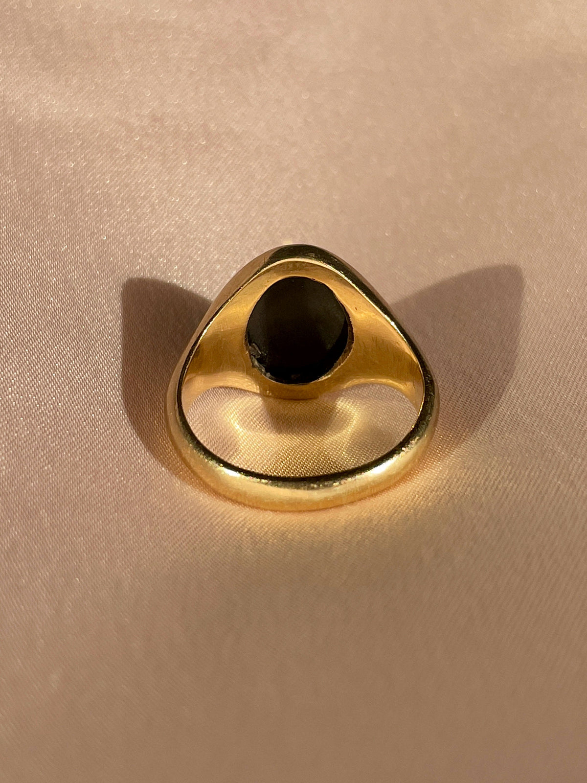 Vintage 9k Onyx Signet Ring 1972