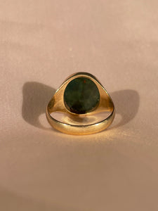 Vintage 9k Bloodstone Signet Ring 1959
