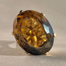 Load image into Gallery viewer, Vintage 14k Smokey Quartz Cocktail Ring
