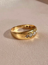 Load image into Gallery viewer, Antique 18k Pearl Marquise Ring 1881
