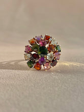 Load image into Gallery viewer, Vintage 18k Rainbow Quartz Bouquet Dress Ring
