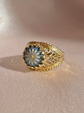 Load image into Gallery viewer, Vintage 14k Floral Cameo Jasper Lattice Ring
