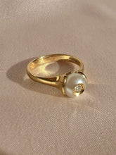 Load image into Gallery viewer, Vintage 14k Pearl Diamond Dot Ring
