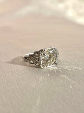 Load image into Gallery viewer, Antique Platinum Diamond Deco Engagement Ring 2.10 ct
