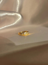 Load image into Gallery viewer, Antique 18k Old Cut Diamond Starburst Half Eternity Ring
