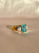 Load image into Gallery viewer, Vintage 18k Topaz Diamond Dress Ring
