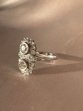 Load image into Gallery viewer, Antique Platinum Diamond Amsterdam Halo Ring 1.89CTW
