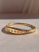 Load image into Gallery viewer, Antique 15k Rose Gold Diamond Starburst Bangle
