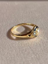 Load image into Gallery viewer, Antique 18k Pearl Enamel Mourning Ring 1864
