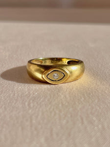 Vintage 9k Diamond Eye Ring 2000