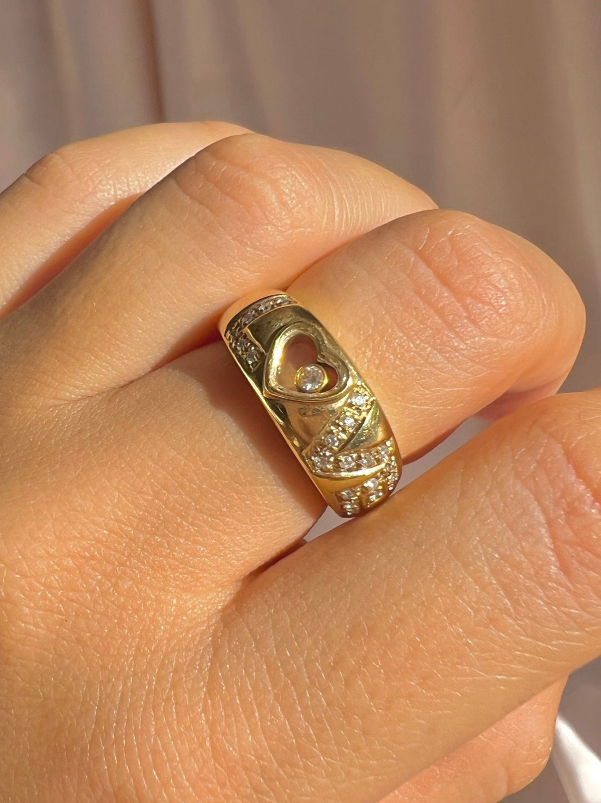 Vintage 14k Diamond LOVE Ring