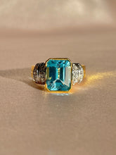 Load image into Gallery viewer, Vintage 18k Topaz Diamond Dress Ring
