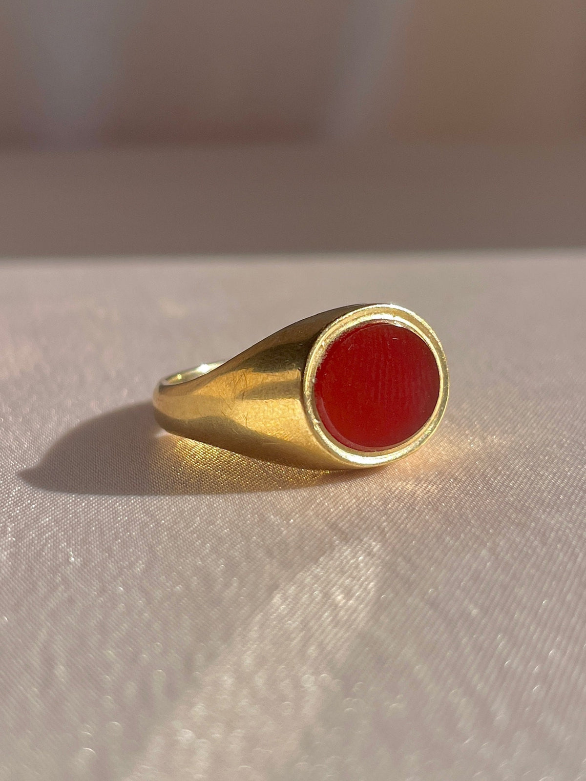Vintage Carnelian Signet Ring 1966