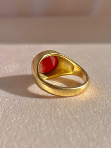 Vintage Carnelian Signet Ring 1966