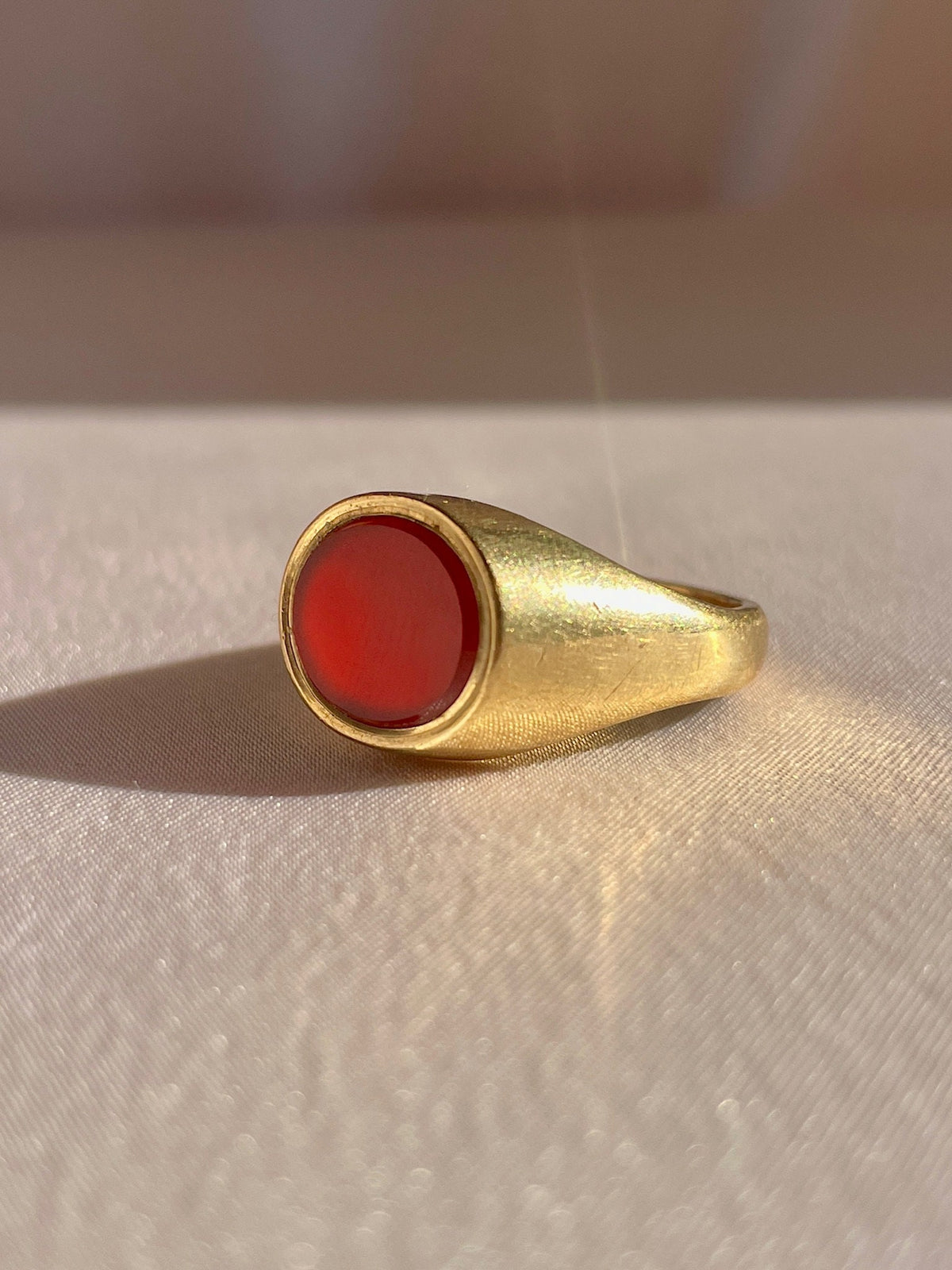 Vintage Carnelian Signet Ring 1966
