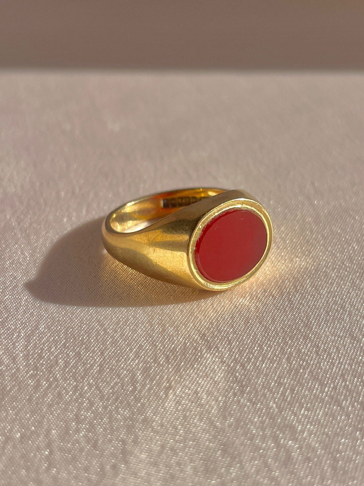 Vintage Carnelian Signet Ring 1966