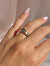 Load image into Gallery viewer, Vintage 9k Diamond Wave Band Ring
