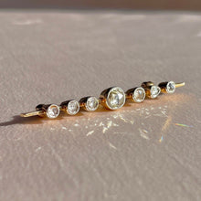 Load image into Gallery viewer, Antique 15k Diamond Rose Cut Brooch 1800s
