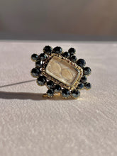 Load image into Gallery viewer, Antique Onyx Mourning Hair Brooch 1841
