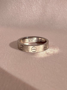 Vintage 18k White Gold Cartier Love Ring