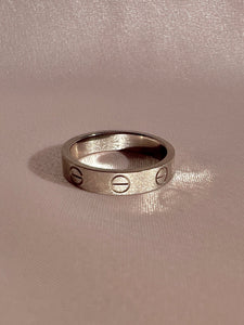 Vintage 18k White Gold Cartier Love Ring